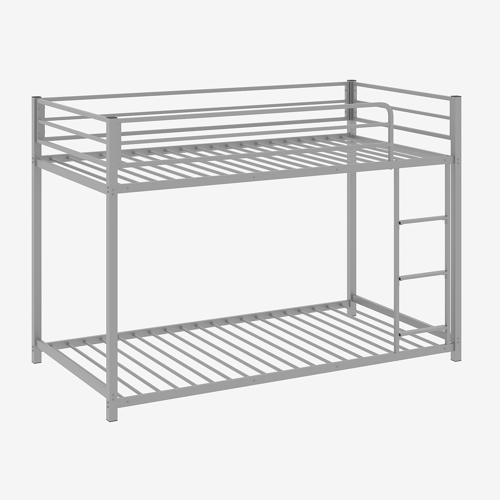Bunk Bed, Heavy-duty Iron Material, Bunk Bed Frame, Bunk Beds Twin Over Twin for Kids, Space Saving for Small Room&Low Ceiling