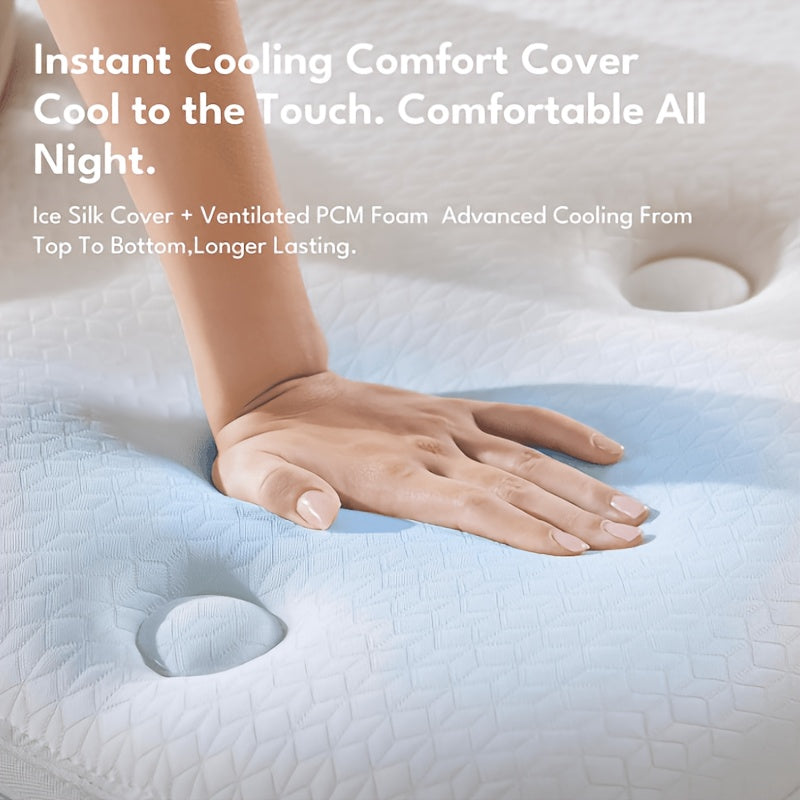 Queen Size 12\u002F14 Inch Mixed Mattress Box - Memory And Spring Bed with Sports Isolation, Medium Hardness, Allergy Resistant Mattress Box Design, No Bedbox\u002FBase Required, Easy to Install (Suitable for Full\u002FQueen\u002FKing Sizes)