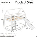 14 Wooden Planks Support The Upper Bed Board, Which Can Bear A Weight Of 250 Pounds. It Is A White Double-decker Slide-style Dormitory Bed, Equipped With A Slide And A Ladder