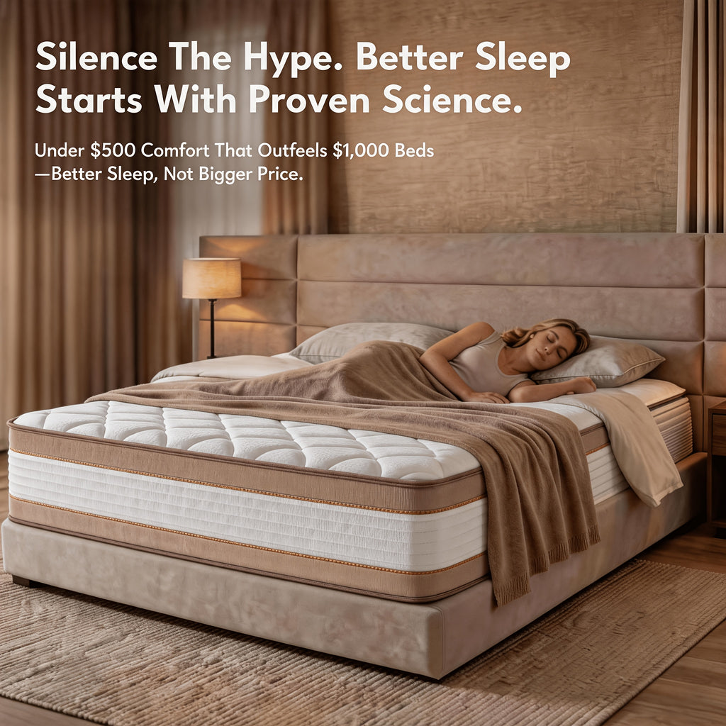 Queen Size 12\u002F14 Inch Mixed Mattress Box - Memory And Spring Bed with Sports Isolation, Medium Hardness, Allergy Resistant Mattress Box Design, No Bedbox\u002FBase Required, Easy to Install (Suitable for Full\u002FQueen\u002FKing Sizes)