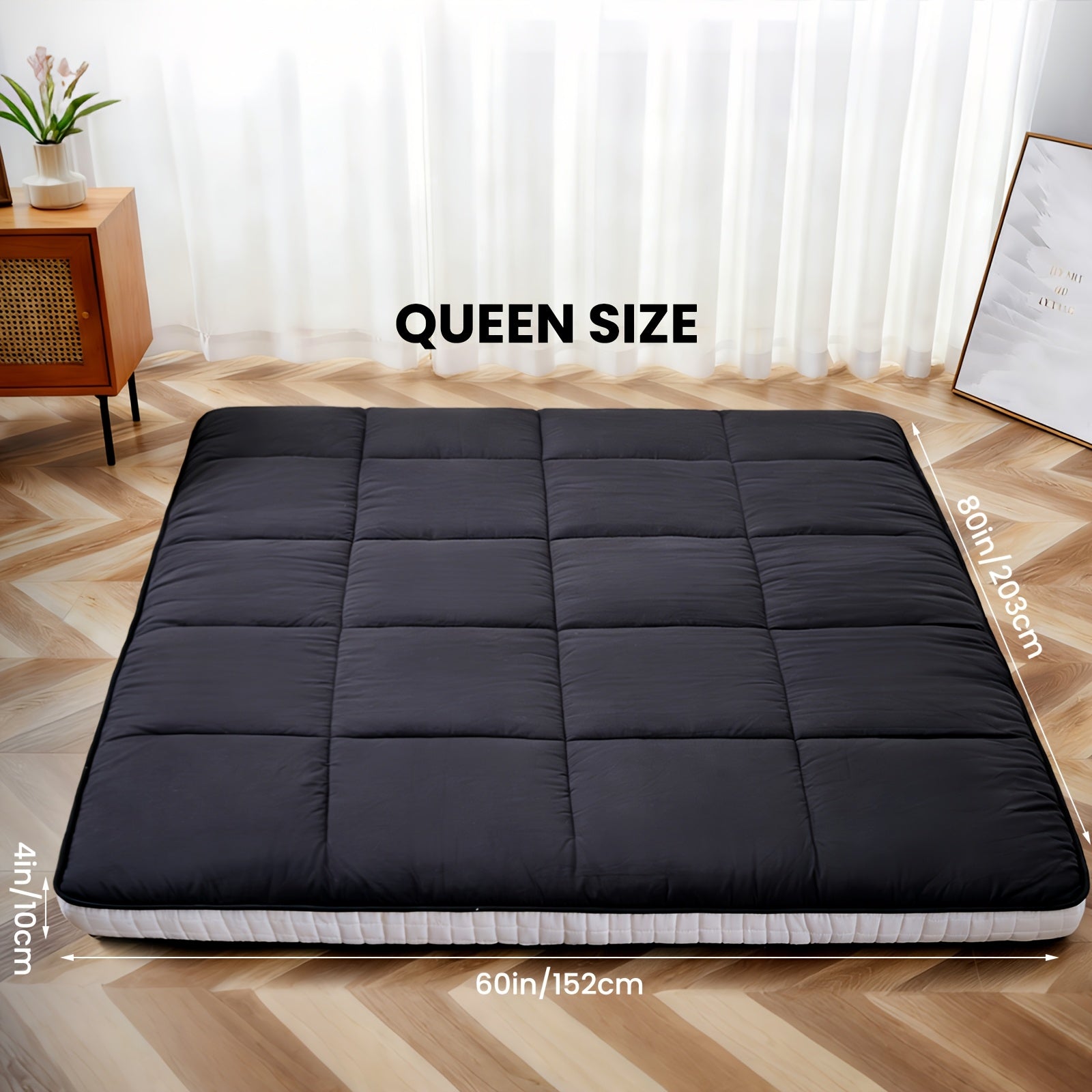LILYPELLE Extra Thick Memory Foam Twin Mattress, Foldable & Portable Floor Mattress, Washable Sleeping Mat for Home, Camping, Travel & Guest Bed