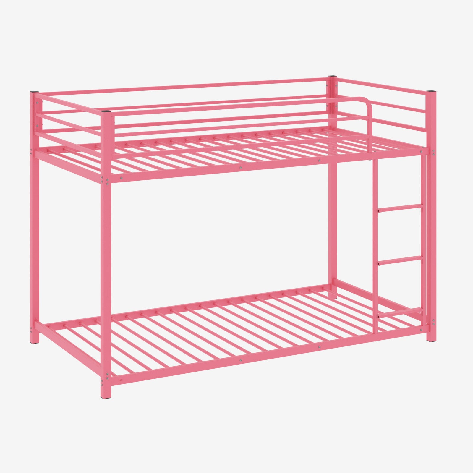 Bunk Bed, Heavy-duty Iron Material, Bunk Bed Frame, Bunk Beds Twin Over Twin for Kids, Space Saving for Small Room&Low Ceiling