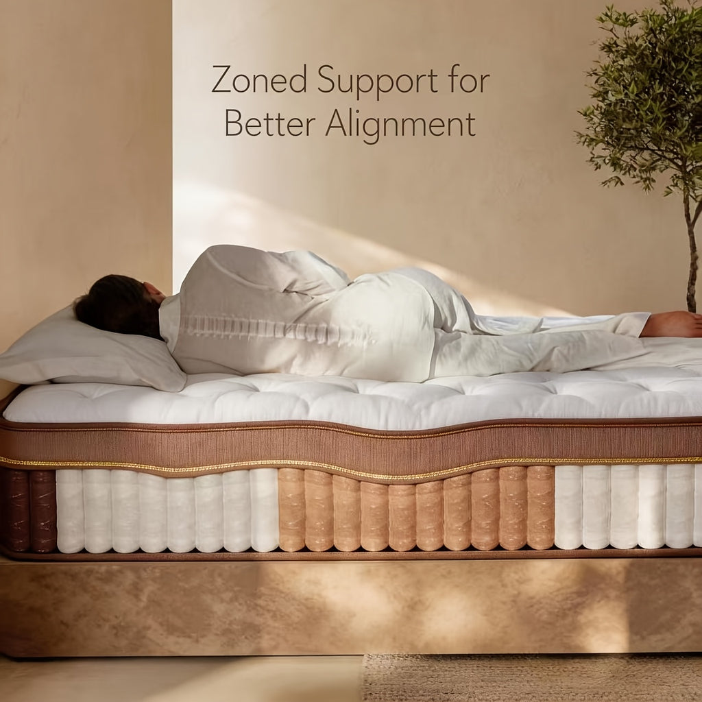 10\u002F12 Inch Pressure Relief Hybrid Mattress Suitable for Full\u002FQueen\u002FKing Bed Sizes - European Top Design with Foam & Pocket Springs, Medium Firm Bed in a Box, Edge Support System, Fiberglass-Free for Use