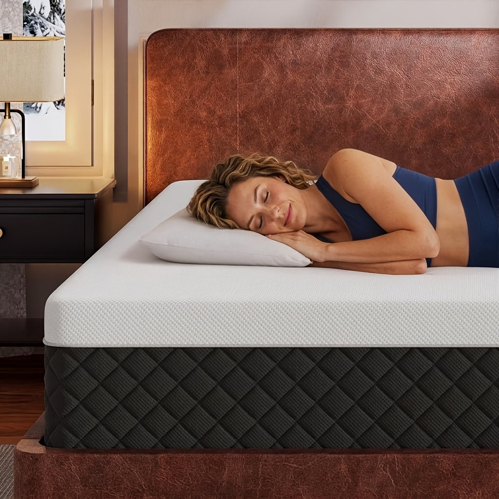 Queen Memory Foam Mattress, 14-inch Medium Firm Adaptive Foam Mattress with Built-in Breathable Fabric Cover, Provides Pressure Relief and Contour Support, No Fiberglass,, Delivered in 3 to 5 Days