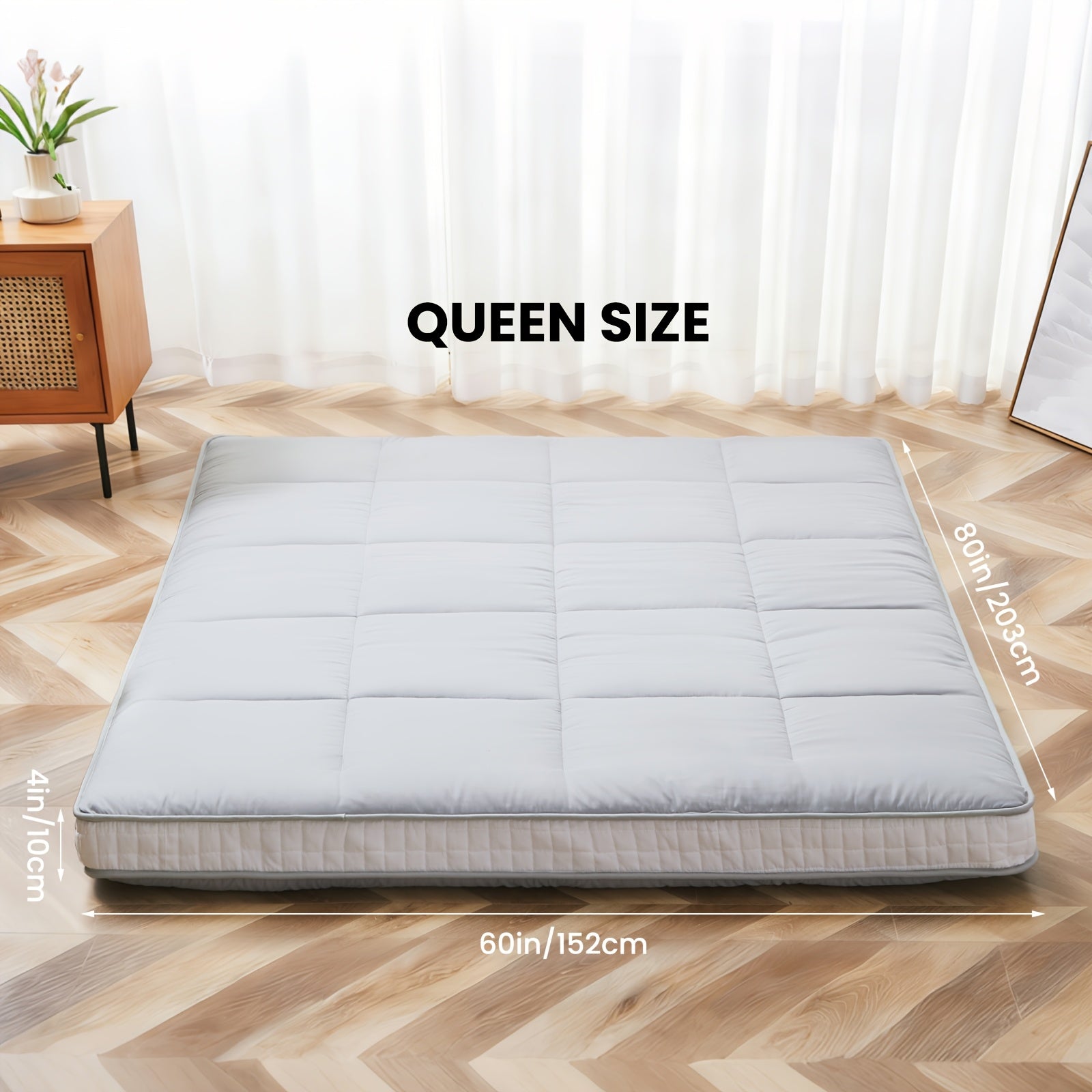 LILYPELLE Extra Thick Memory Foam Twin Mattress, Foldable & Portable Floor Mattress, Washable Sleeping Mat for Home, Camping, Travel & Guest Bed