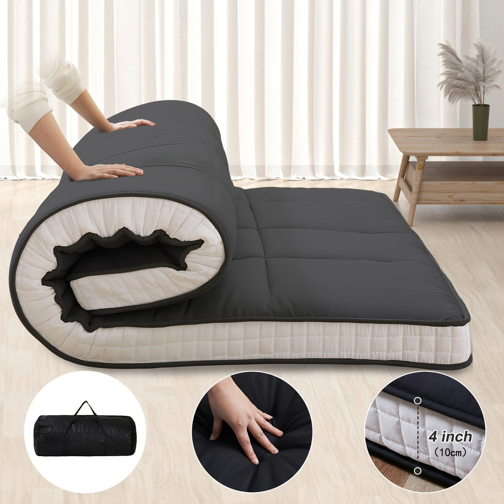 LILYPELLE Extra Thick Memory Foam Twin Mattress, Foldable & Portable Floor Mattress, Washable Sleeping Mat for Home, Camping, Travel & Guest Bed