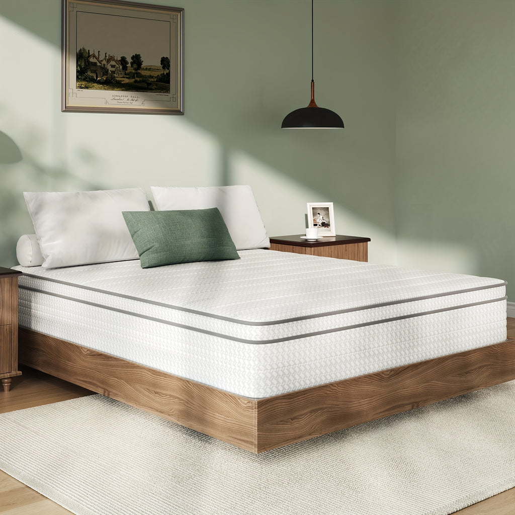 Novilla 6 Inch 8 Inch Hybrid Foam Mattress, SmartS Coil, Pillow Top Design And Motion Isolation