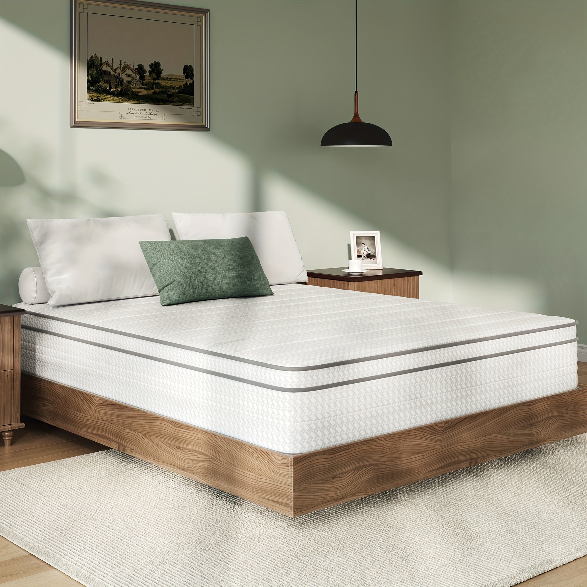 Novilla 6 Inch 8 Inch Hybrid Foam Mattress, SmartS Coil, Pillow Top Design And Motion Isolation